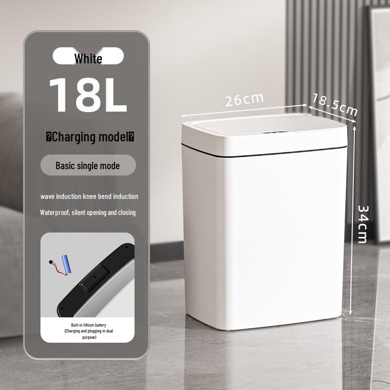 Intelligenter Sensor-Mülleimer mit Deckel - Leises automatisches Öffnen/Schließen für Küche & Wohnzimmer