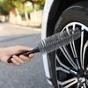 Car Tire Cleaning Brush Angled Spoke Brush Round Wheel Brush for Rim Wheel Cleaning Soft Bristles Non-Scratch Ergonomic Handle Automotive Cleaning