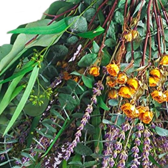 Dried Flower UV Resistant Clear Mind Realistic Multi-purpose Artificial Apples Leaves Eucalyptus Stem Home Decor