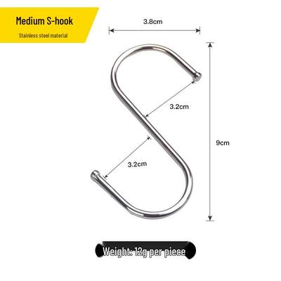 Brangdy Stainless Steel S-Hooks for Camping Tarp Ropes