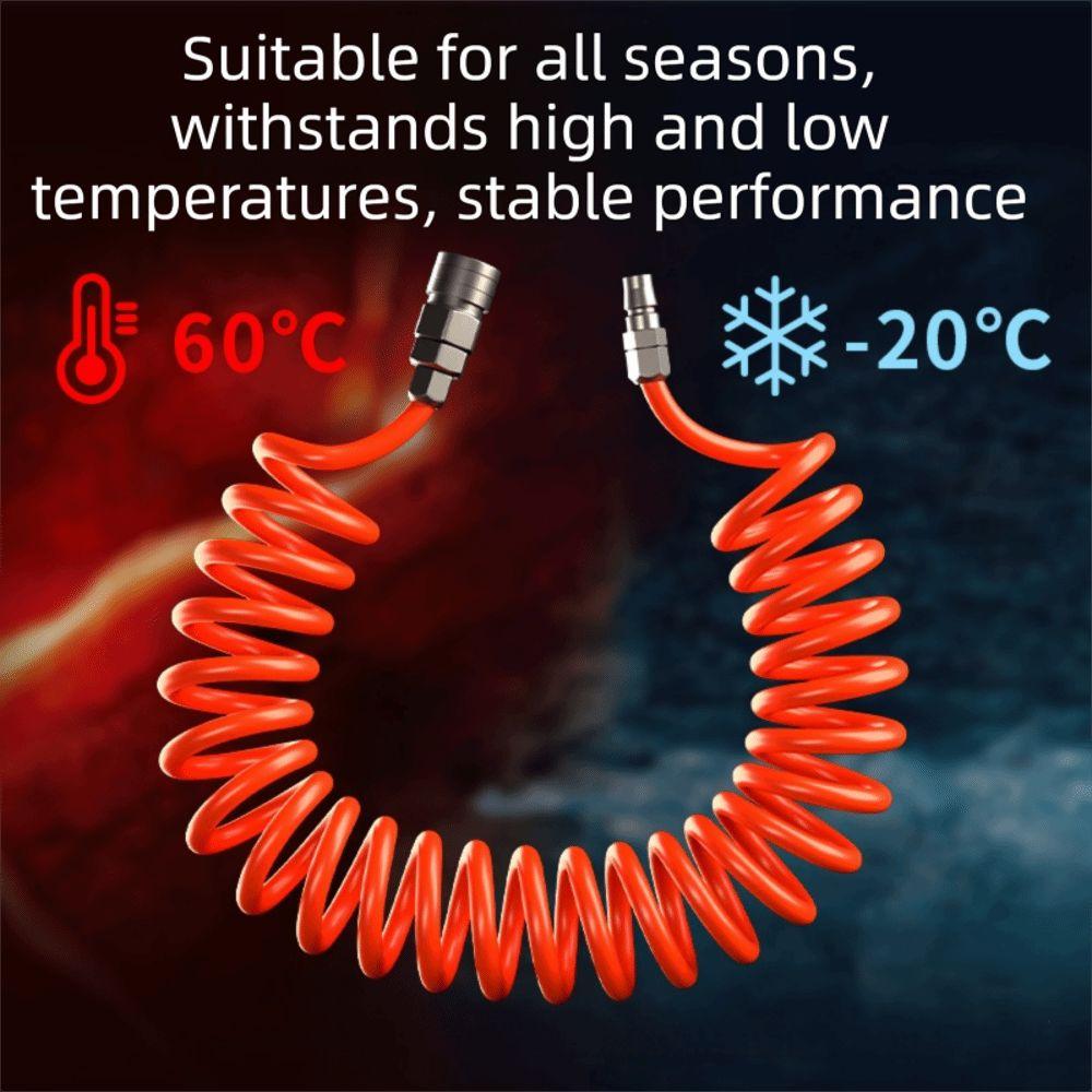 8*5mm PU Recoil Air Hose SP20-PP20 Quick Connect Fittings Pneumatic Spiral Hose Air Compressor