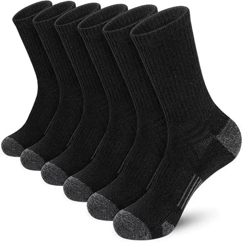 Plus Size Men's Spring and Summer Color Matching Rubber Band Basketball Sports Tall Cotton Socks
