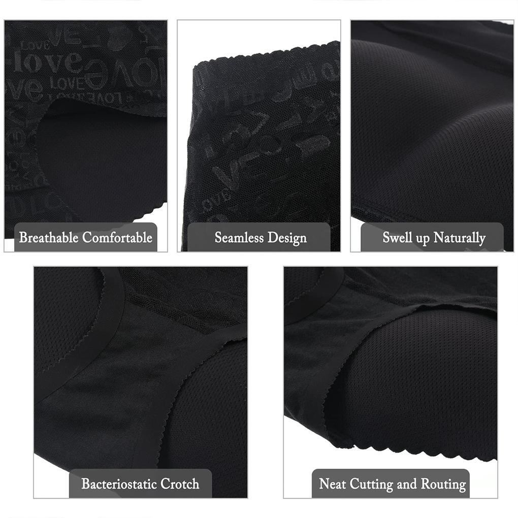 Women Seamless Briefs Hip Lifting Sexy Lace Buttock Underwear Grandma
