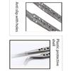 2pcs Stainless Steel Precision Curved And Straight Tweezers Set for Gardening and Model Making with Ergonomic Design