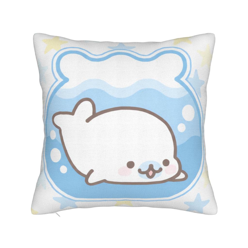 CUTE M-Mamegoma Seal Anime Pillow Case Design Pillow Cover Morden Pillowcases For Sofa Bedroom Home Decor
