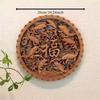 1pc Chinese Woodcarving Ornaments Solid Wood Carving Crafts Living Room Wall Decoration Home Accessories Wall Decorations