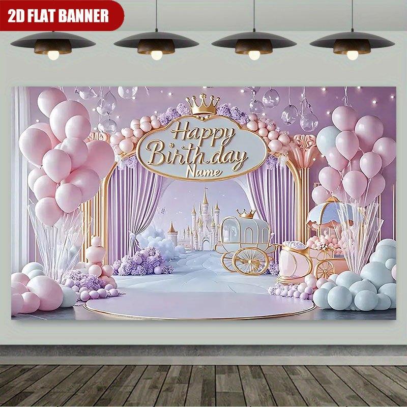 Individuelles 2D-Flachbanner - 1 Stück personalisierter individueller Name Geburtstag glücklicher Hintergrund Stoffzyc