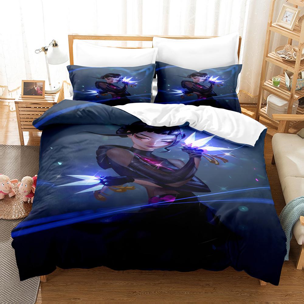 K-POP Demon Hunters Bedding Set Queen King Size EU Single Quilt Bed Cover Duvet Cover Sets With Pillowcases For Girls Birthday