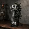 Vintage Metal Style Cemetery Art Gothic Skull Planter for Succulents Pothos, Creative Skeleton Flower Pot with Unique Gift Birthday Spine