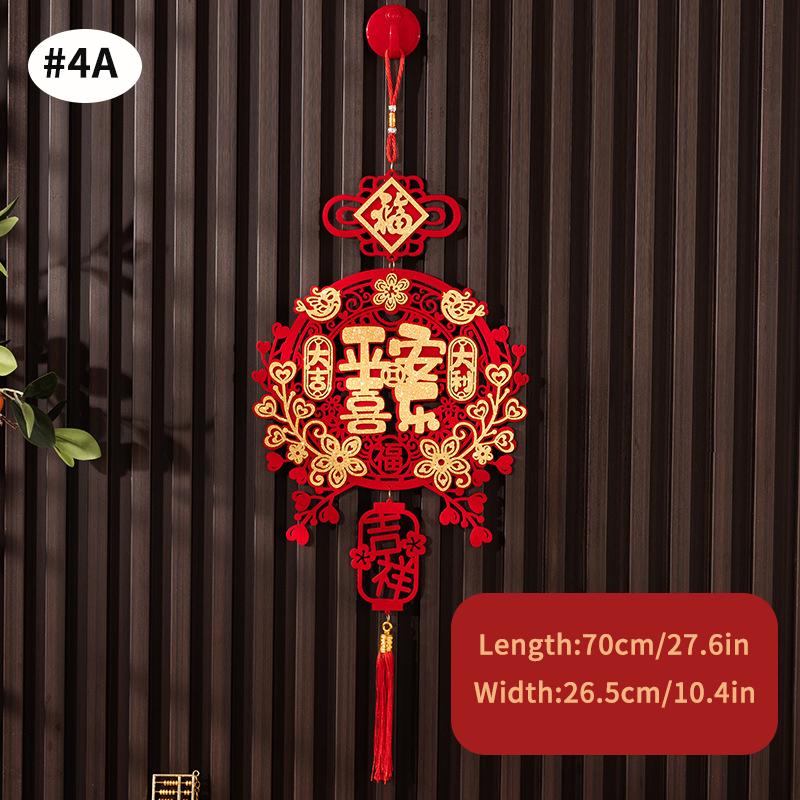 Chinese New Year Hanging Ornament Chinese Spring Festival Decoration Traditional New Year 2025 Tassel Pendant Door Hanging Decor
