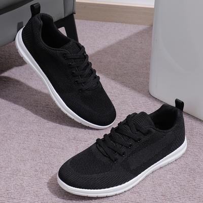 Chaussures de sport décontractées en mesh respirant Tige respirante en maille tissée légère semelle souple chaussures de papa moyennes chaussures pour hommes antidérapantes