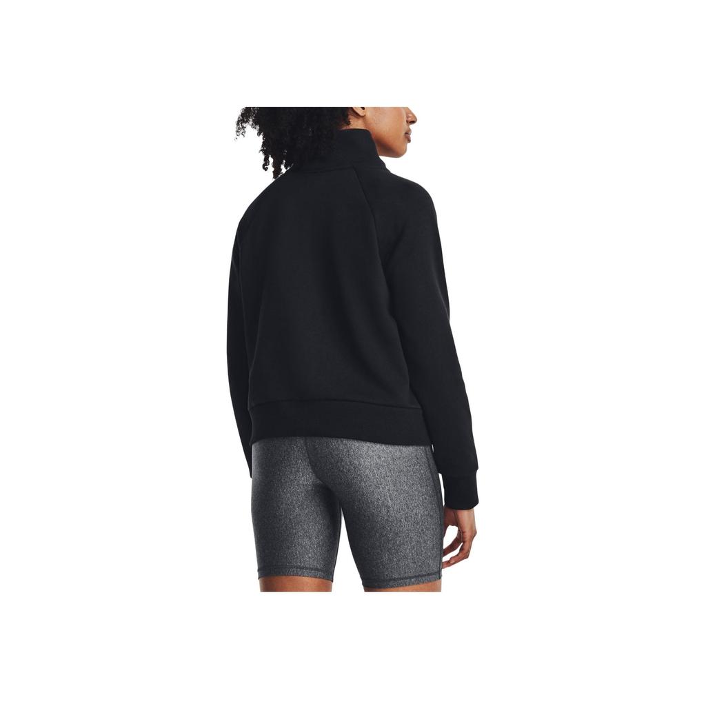 Under Armour Solid Color Logo Half-Zip Jacket Women Tops Black 1379492-001