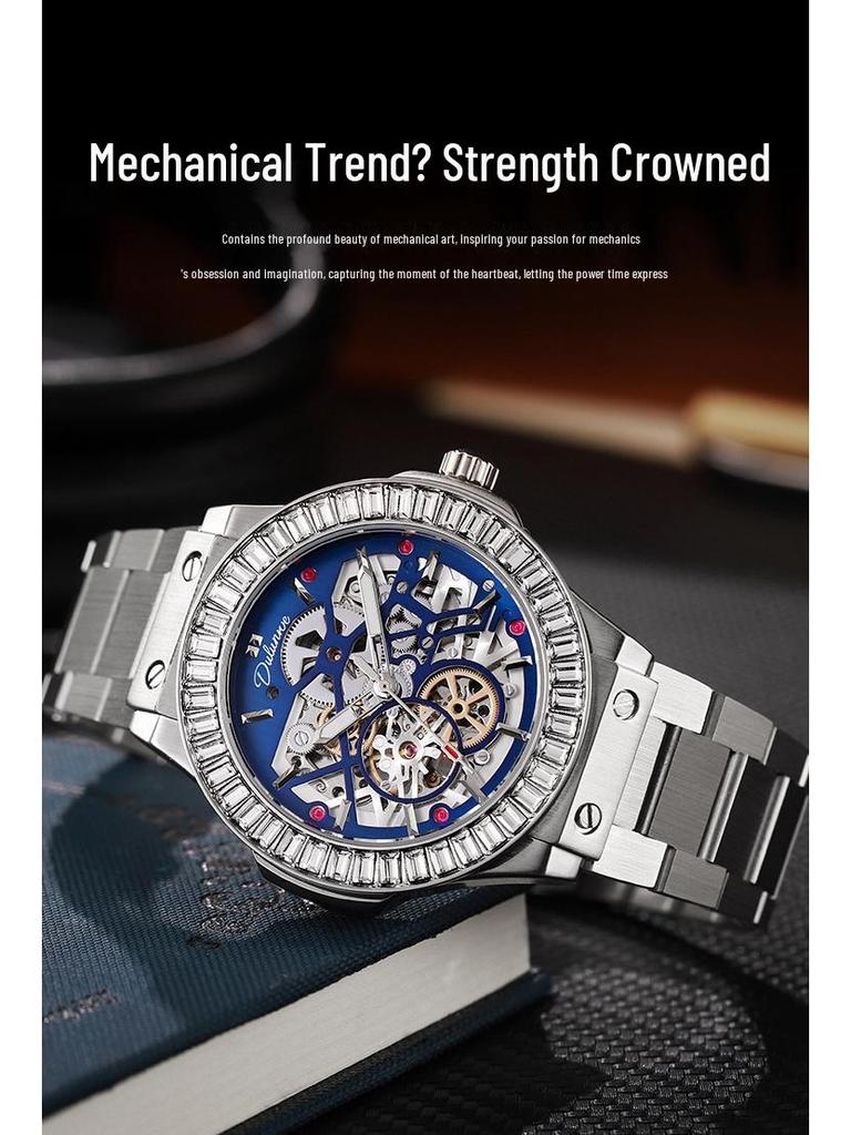 Durham Wei Diamond Openwork Automatic Men's Watch - Hengbao Style, Waterproof, Popular Design