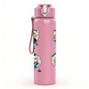 1PC Four Little Boy Character Set 750ml Color Plastic Sports Water Bottle Leakproof Flip Straw Lid Suitable for Sports Office Home Use