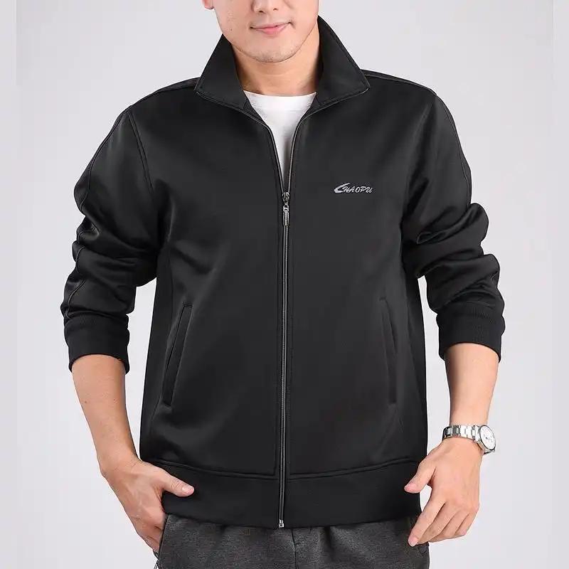 

Спортивная одежда Толстовки Куртки Мужская спортивная одежда для среднего возраста Осенняя одежда для мужчин среднего и пожилого возраста Топы L чёрный