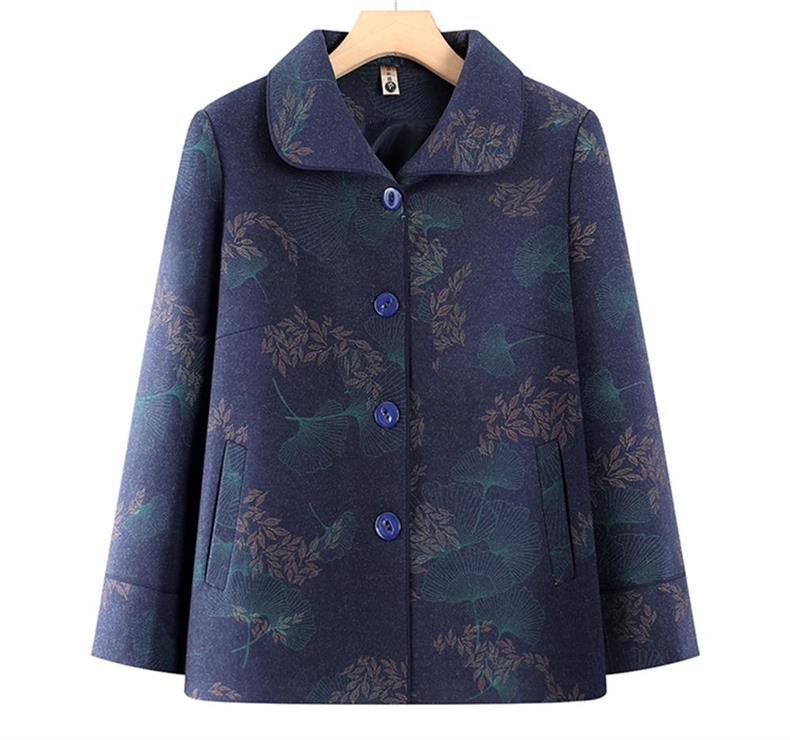 Stilvolle Umlegekragenjacke für Damen 60-80: Frühlings-/Herbst-Oberbekleidung für Mittelalte & Ältere
