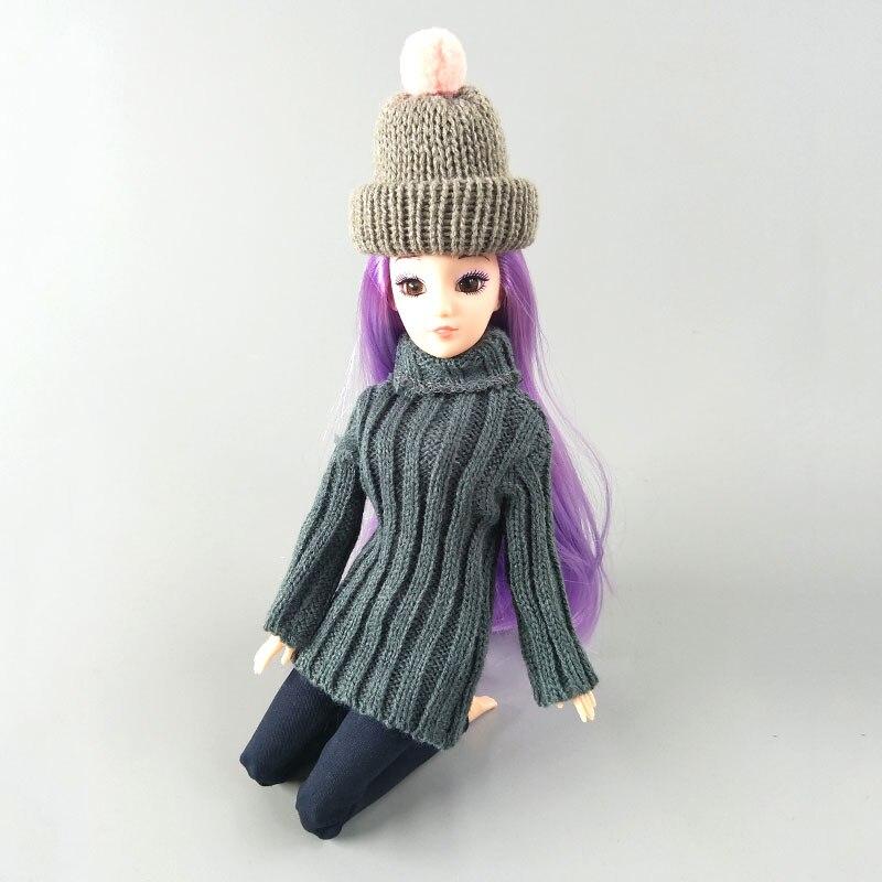 Knitted Woven Outfits Handmade Tops Clothes Sweater For Barbie Doll For 1:6 BJD Doll Gifts Kids Toy Dolls Accessories