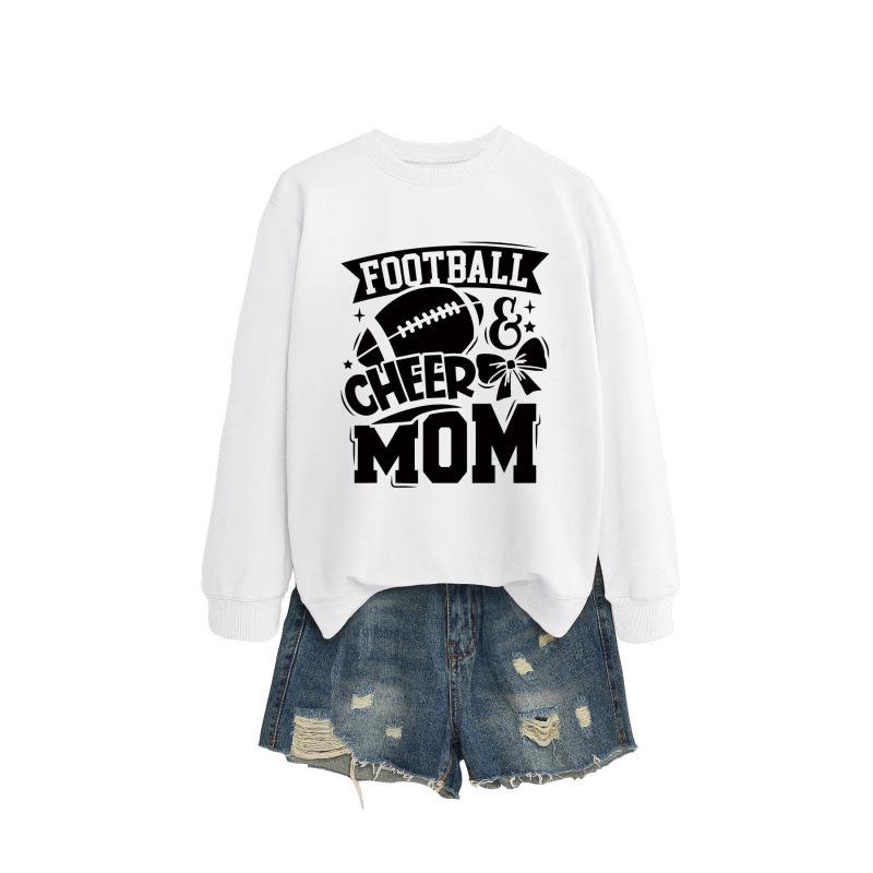 Football Cheer Mom Plus Size Loose Comfortable Hoodie