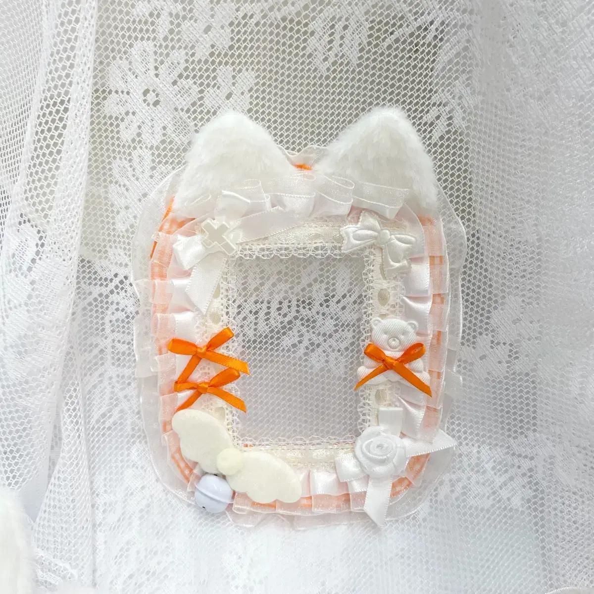 

Handmade Lace Toploader Cherry Cat Orange