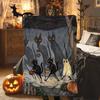 Halloween pumpkin figure digital-printed polyester Bedroom velvet flannel cover blanket Fleece soft sofa cover blankets for beds