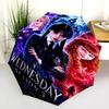 Wednesday'S Dark Journey Folding Umbrella Travel Durable Light Printing Travel Umbrella