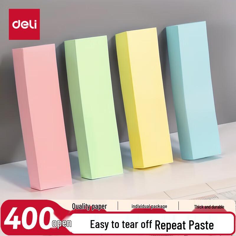 Deli 4-Color Strip Sticky Notes 76x19mm