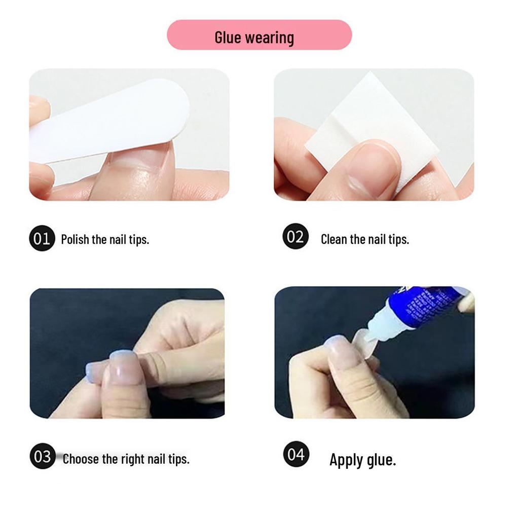3D Carved Almond Wearable Nails - Handmade Exquisite Summer Nail Art