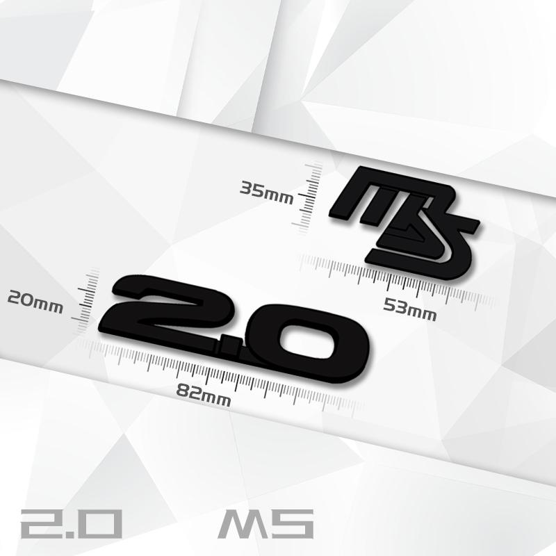 Zinc Alloy MS 2.0 2.5 Badge QGXE4T Car Body Trunk Grille Decal Sticker For Mazda MX5 CX30 CX60 CX4 CX5 CX7 Demio Axela Atenza Styling