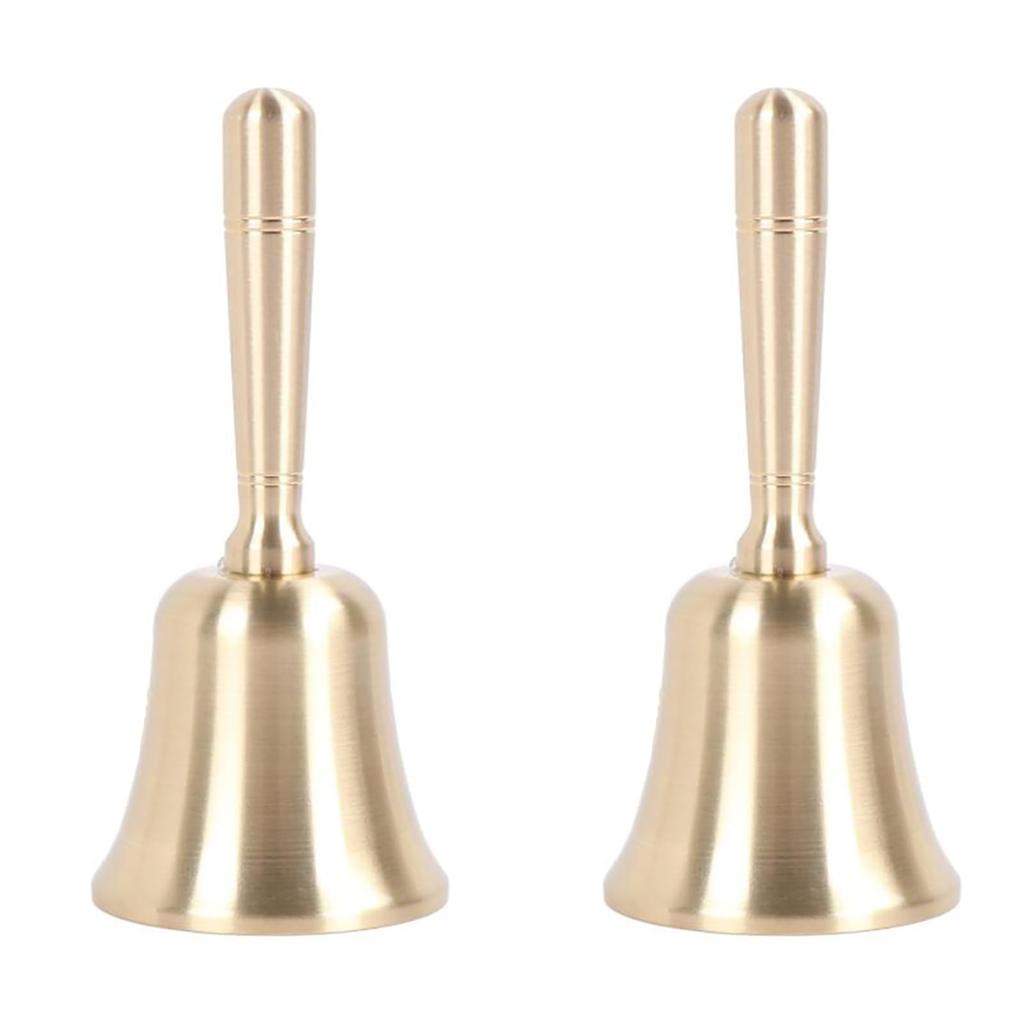 GOODCHI Hand Dinner Food Store Festival Call Bell Bell, Hand-Wave Bell, Brass, Bell, Durable, Restaurant, Service, Supplies, Supplies, Percussion, (2
