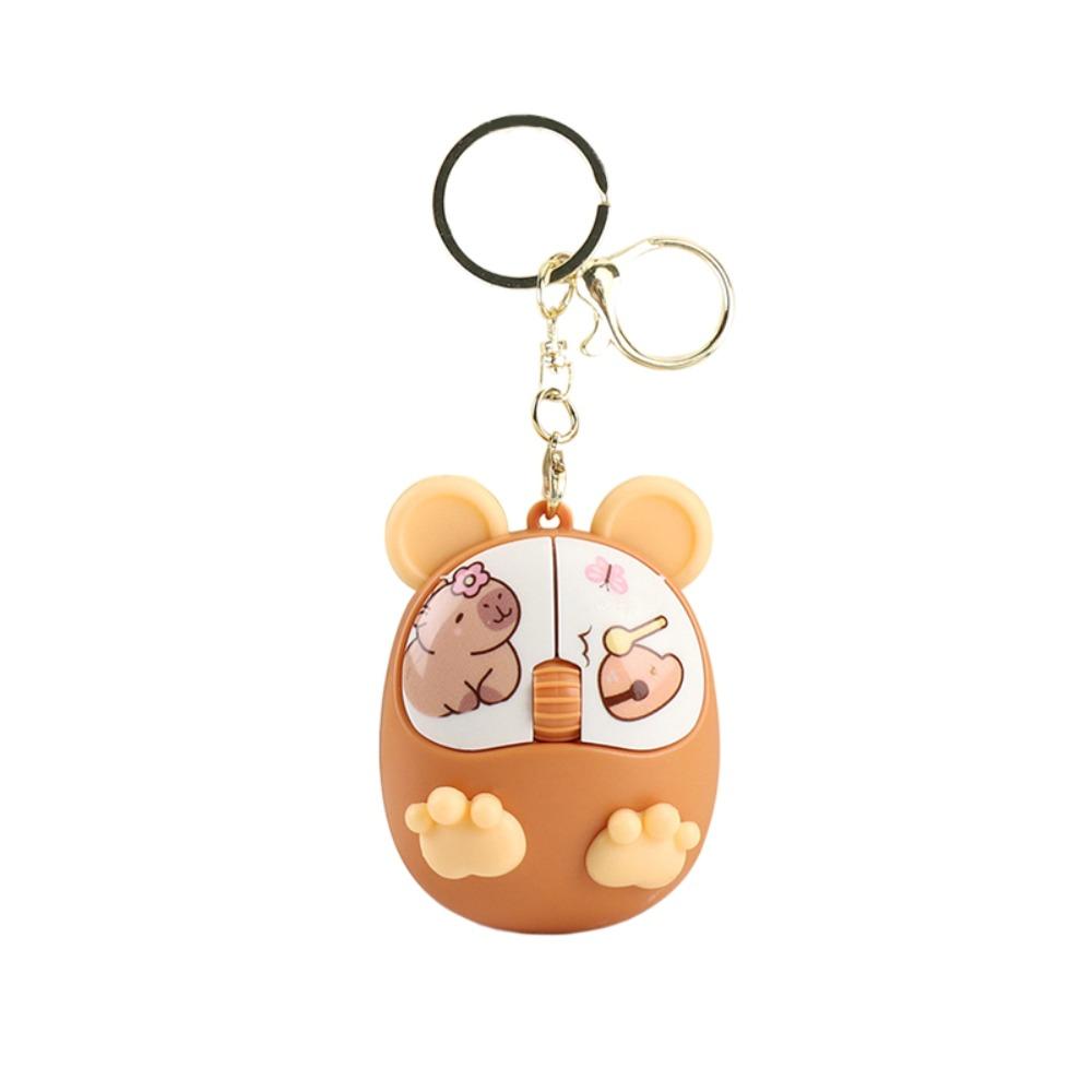 Mouse Shape Finger Keyboard Caps Cartoon Hamster Keychain Relaxing Clicker Toy  Pass The Time