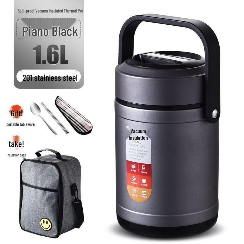 304 Stainless Steel Three-Layer Insulated Lunch Box for Students and Office Workers