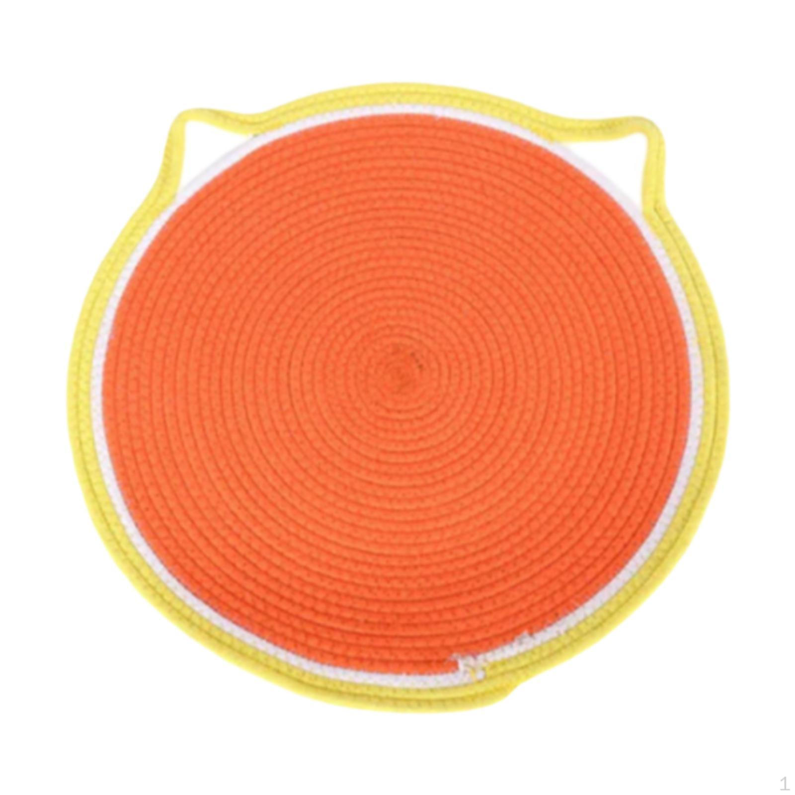 

Коврик-когтеточка для кошек, коврик для отдыха с ручным плетением, защита для мебели, активный Orange