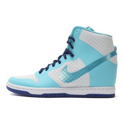 Dunk High 2.0 Anti-alunecare Absorbție șoc Rezistent la uzură Pantofi de skate high-top Adidași femei Alb Albastru 725069-104