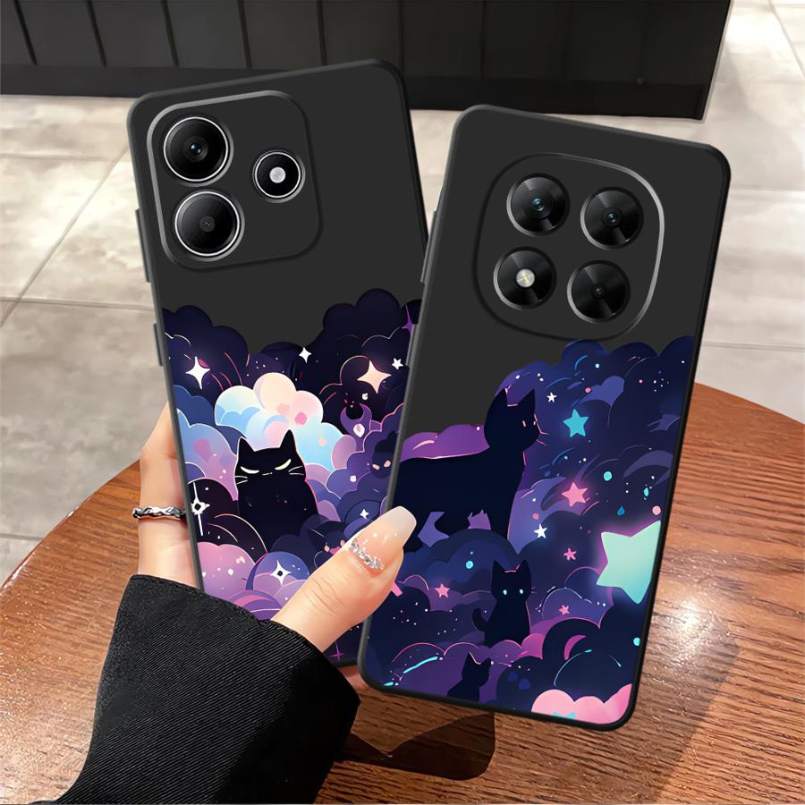 Phone Cover Case for Xiaomi Redmi Note 14 11S 14C A1 A2 A3 12 11 Pro 13 Pro Plus 9 8 7 12C 13C A4 A5 K40 K80 10 12S Black Cat