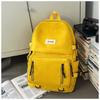 School Bag New High Value Solid Color Simple Backpack Junior High School Students Light Travel Spring Outing Large Capacity Backpack