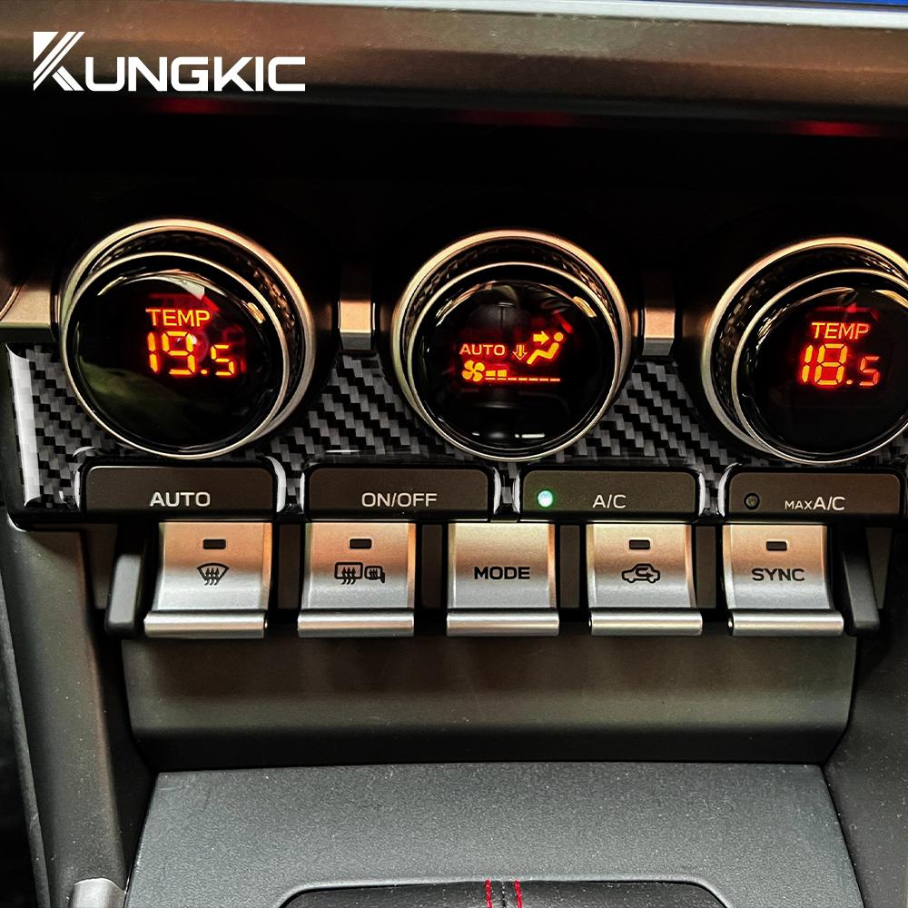 Sticker For Subaru BRZ Toyota GR86 2025 2025 2025 2025 Air Conditioning Adjustment Panel Real Carbon Fiber Interior Accessories