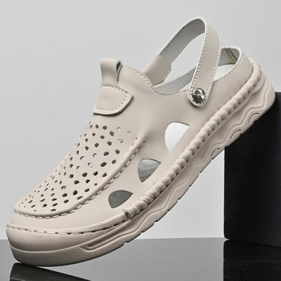 Herren Sommersandalen aus handgefertigtem Leder, atmungsaktive Freizeitschuhe 39-46