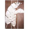 Paravent Toile Blanc Marron - GIFT DECOR - 122 X 2,5 X 180 Cm - Intérieur