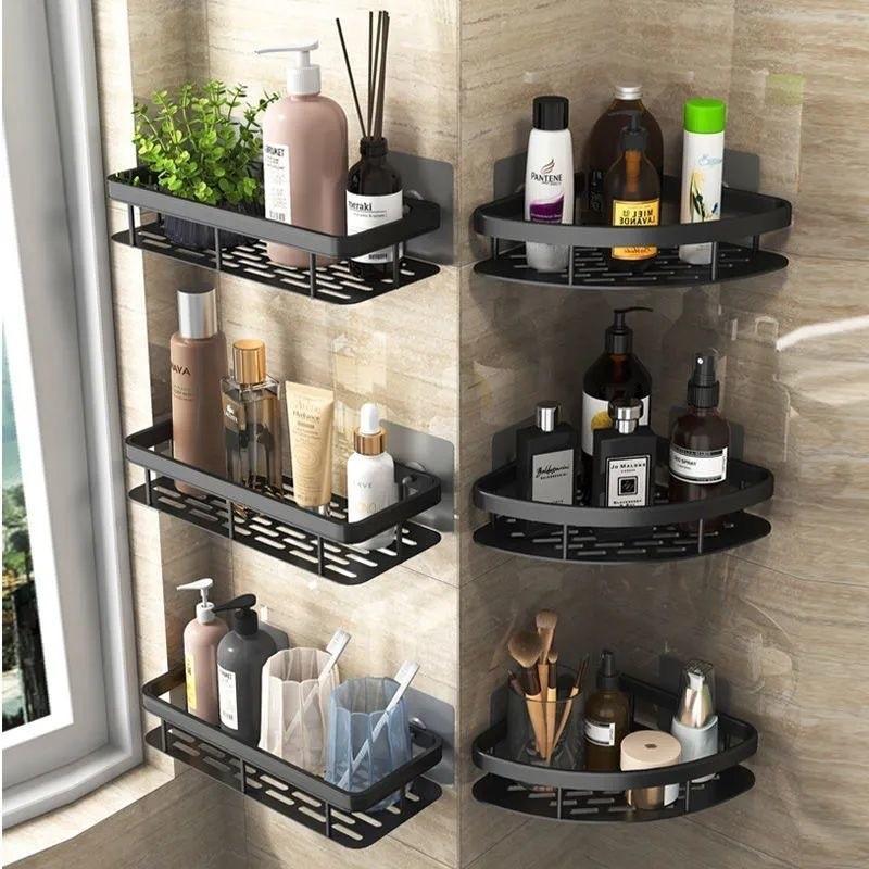 No Punching, Simple Kitchen, Bathroom, Bathroom, Extended Storage Rack, Shelf, Wall-mounted Washstand, for Sorting and Storage