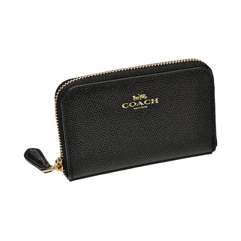 Coach Zip Around Coin Case 12 Women Wallet Black 27569-IMBLK