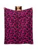 Hot Pink Y2K Aesthetic Leopard Print Throw Blanket Halloween Christmas Gifts Sofas Giant Sofa Blankets