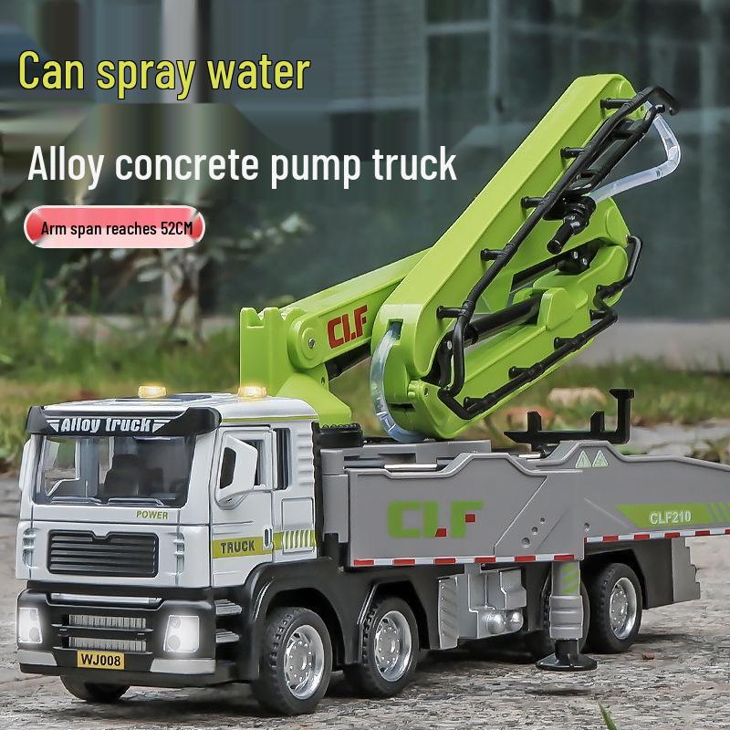 

Alloy Concrete & Fire Water Pump Truck Model Toy with Spray Function
