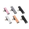 Type-C Dual 2-in-1 Audio Charger Adapter Listen To Songs Charge Simultaneously For Android USB C Phones Office