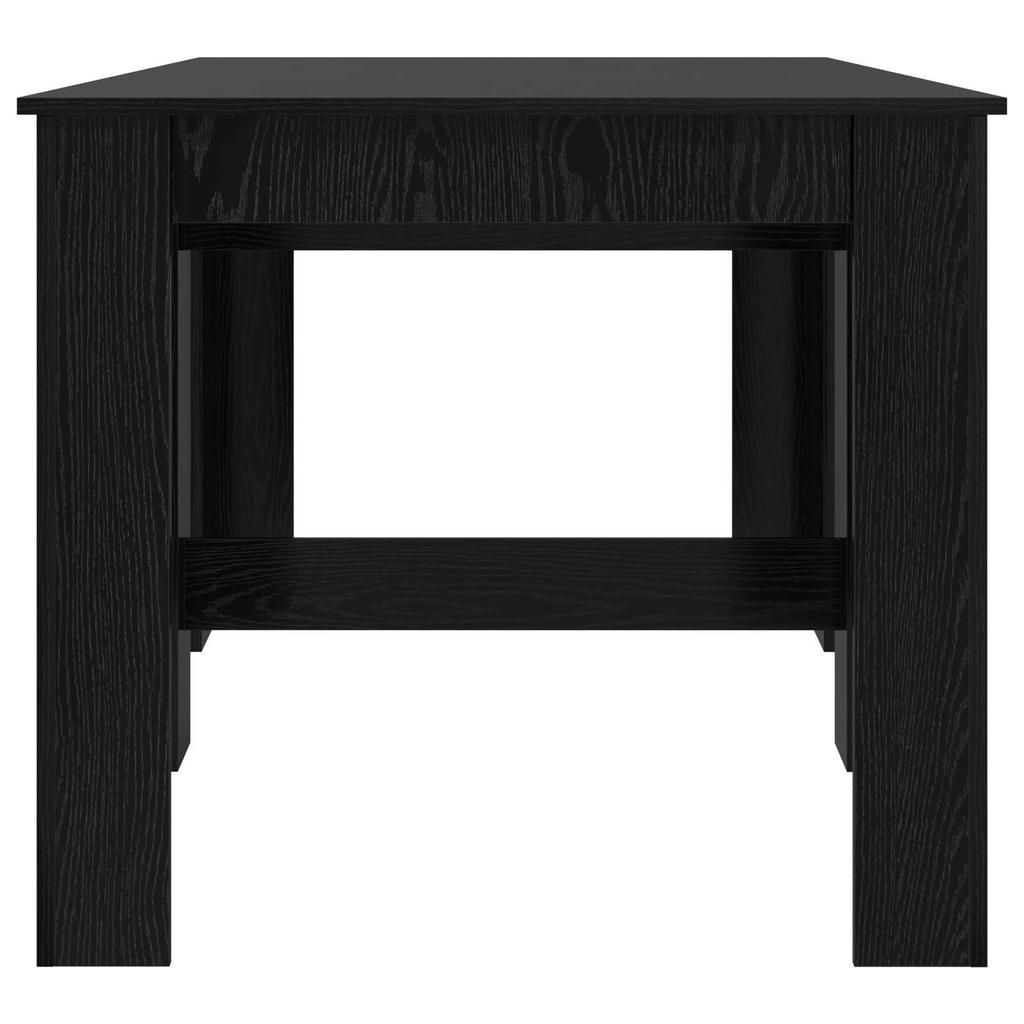 Dining Table 180 X 85 X 75 Cm Engineered Wood Black Oak