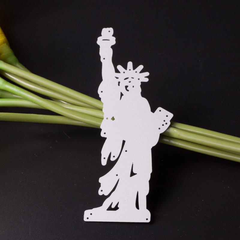 

DC-09 Скрапбукинг Углеродистая сталь Гравировка DIY Нож Модель Статуя Свободы серебряный