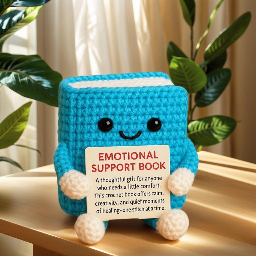 Crochet Support Book, Positive Energy Card Crochet Book Doll, Graduation Gift For Her, Him, And Friends