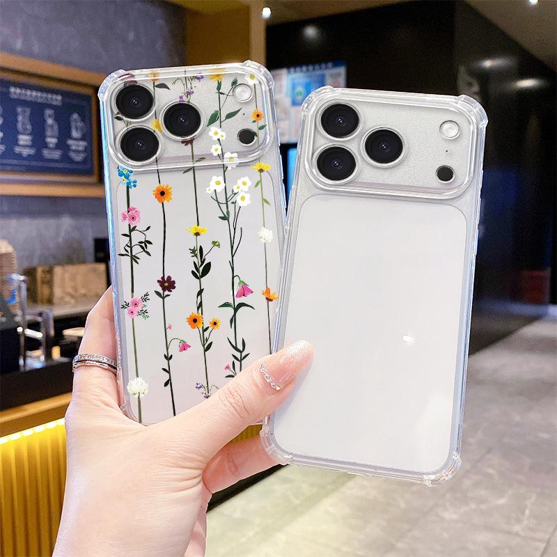 Four corners anti-drop transparent case iphone17 mobile phone case 16pro to map Apple 15p source manufacturer
