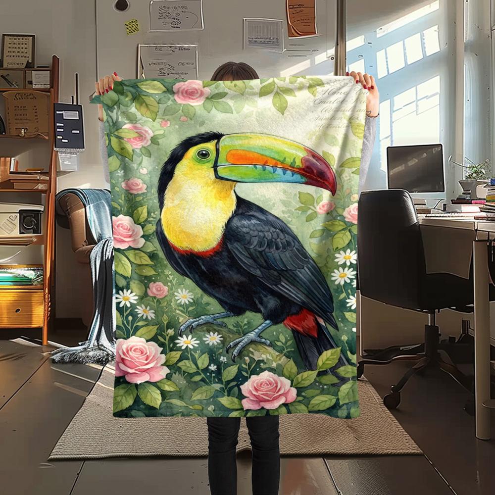 

1PC Nature Wall Art Print FlAannel Blanket, High quality Comfortable for All Seasons, Home Decor, Warmth and Comfort 80cm x 120cm