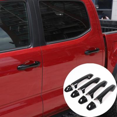 ABS Glossy Black Exterior Side Door Handle Cover Trim For Toyota Tacoma 2015-22
