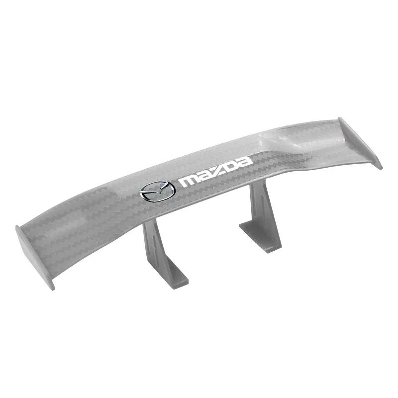 Car Tail Wing Spoiler Carbon Fiber ABS Look Mini Modified Tail Wings Model For Mazda 2 3 5 M5 Ms CX-4 CX-5 CX6 M3 M6 MX3 MX5 Rx8